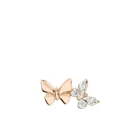 dodo puces d'oreilles butterfly en or rose 9ct serties de diamants