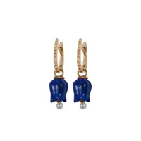 annoushka boucles d'oreilles pendantes en or 18ct ornées de lapis-lazuli