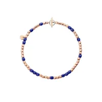 dodo petit bracelet granelli en or rose 9ct - bleu