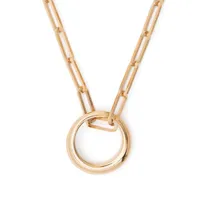 isabel marant collier à pendentif anneau - or