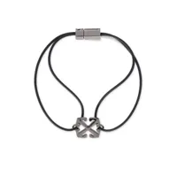 off-white bracelet en corde à motif arrows - noir