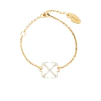 off-white bracelet serti de cristaux à motif arrows - or