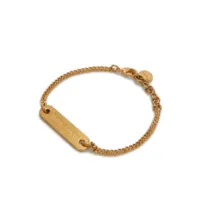 palm angels bracelet en chaîne à plaque logo - or