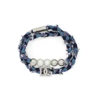 dolce & gabbana bracelet serti de perles - bleu