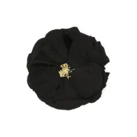 dolce & gabbana broche à motif floral - noir