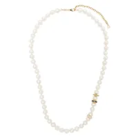 sydney evan collier en or 14ct à perles et diamants - blanc