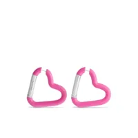 balenciaga boucles d'oreilles à design de cœur - rose