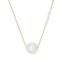 mizuki collier sea of beauty en or 14ct serti de diamants et de perles