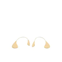 jil sander boucles d'oreilles à logo gravé
