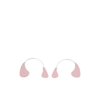 jil sander boucles d'oreilles à logo gravé - rose