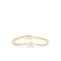 kate spade bracelet precious pansy delicate tennis à ornements en cristal