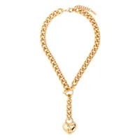 moschino collier en chaîne à pendentif cœur - or