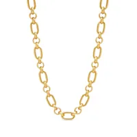 nialaya jewelry collier en plaqué or à maillons épais