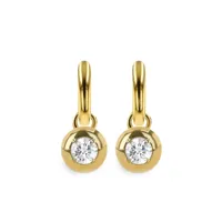 pragnell petites boucles d'oreilles pendantes en or 18ct pavées de diamants