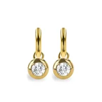 pragnell boucles d'oreilles pendantes en or 18ct pavées de diamants