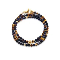 nialaya jewelry bracelet the mykonos à perles - marron
