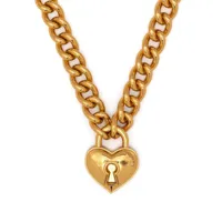 moschino collier à pendentif cœur - or