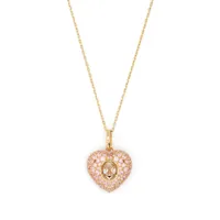 swarovski collier à pendentif cœur - or