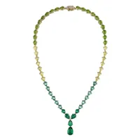 anabela chan collier emerald nova en or vermeil 18ct - vert