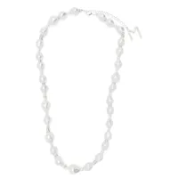 magda butrym collier teardrop à perles artificielles - blanc