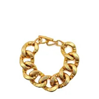 jennifer gibson jewellery vintage chunky textured curb bracelet 1980s - or