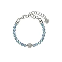 versace bracelet medusa à perles - bleu