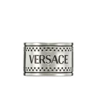 versace bague 90s vintage logo - argent