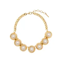 alessandra rich collier à perles artificielles - or
