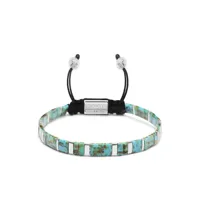 nialaya jewelry bracelet à logo gravé - bleu