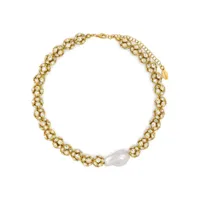 magda butrym collier à perles en cristal - or
