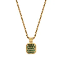 nialaya jewelry collier à pendentif carré - or