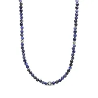 nialaya jewelry collier à perles de dumortiérite - bleu