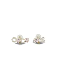 chanel pre-owned boucles d'oreilles i love coco (2022) - blanc