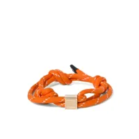 miu miu bracelet à breloque logo - orange