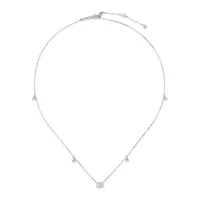 gucci collier gg en or blanc 18ct - argent