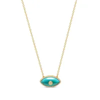 nialaya jewelry collier evil eye en chaîne - or