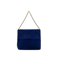 céline pre-owned 2014 pre-owned celine suede gourmette chain shoulder bag - bleu