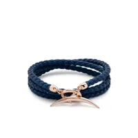 shaun leane rose gold vermeil and leather quill bracelet