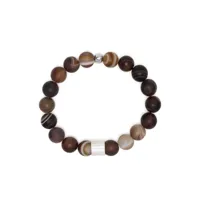 tateossian agate beaded bracelet - marron