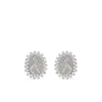 shushu/tong boucles d'oreilles maiden à ornements en cristal - argent