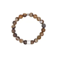 tateossian agate beaded bracelet - marron