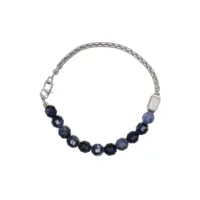 tateossian chain-link beaded bracelet - bleu