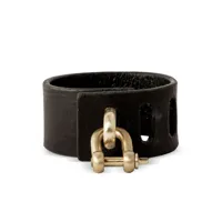parts of four bracelet restraint charm en cuir - noir