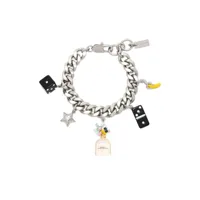 marc jacobs bracelet à breloque the mini icon - argent