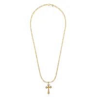 nialaya jewelry collier en plaqué or à pendentif croix