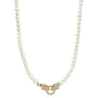 nialaya jewelry collier à perles d'eau douce - or
