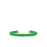 bottega veneta twist leather cuff bracelet - vert