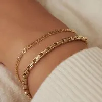 isabel bernard bijouterie, rivoli nina 14 karat bracelet with royal link en gold - braceletpour dames