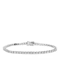 diamondline bijouterie, bracelet 585 wg 54 diamonds tot.approx. 2,00 ct. h en silver - braceletpour dames