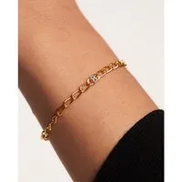 pdpaola bijouterie, letter b bracelet en gold - pour dames